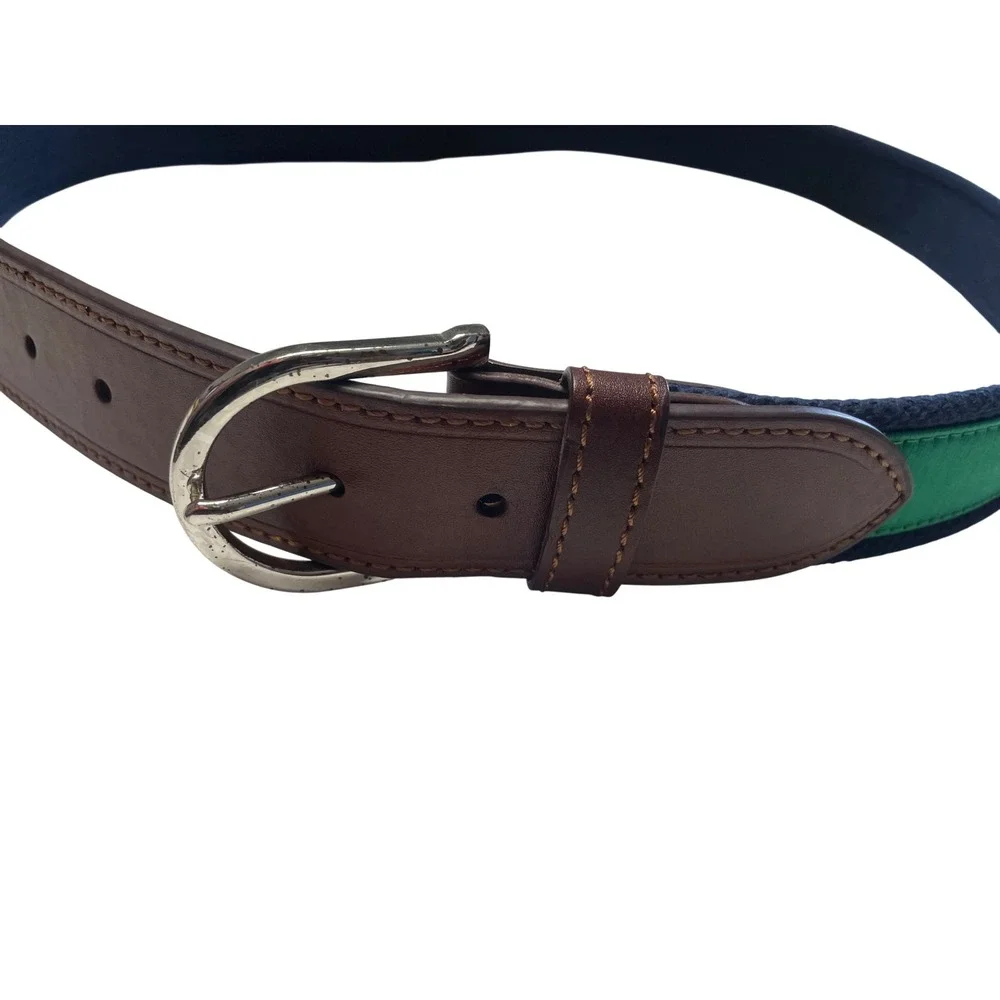 Southern Tide Green Skipjack Ribbon Belt Men's 38